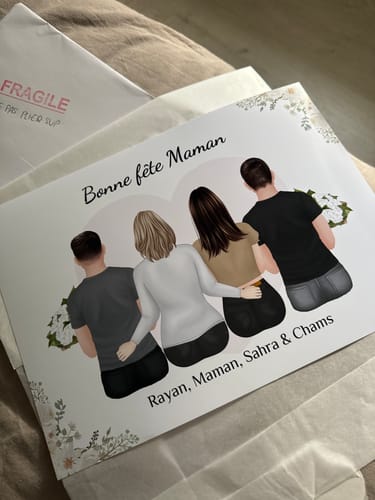 Customer photo review of Affiche Personnalisée - Maman et Enfants - Fête des mères