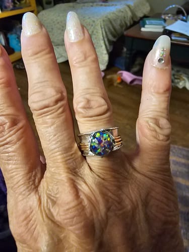 Customer photo review of Two Tone Spin Ring