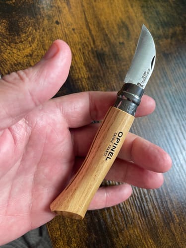 Customer photo review of Chestnut & Garlic Paring Knife #7 - Opinel Knife 40mm