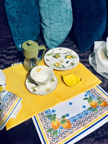 Customer photo review of Lemon Butterfly Fine Porcelain Tea Cup and Saucer