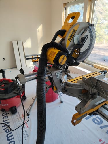Customer photo review of DeWalt DWS779/780 Sliding Miter Saw Dust Collection