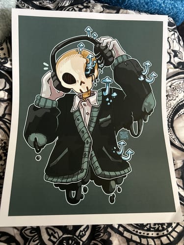 Customer photo review of Aesthetic Mushroom Skeleton Large Print