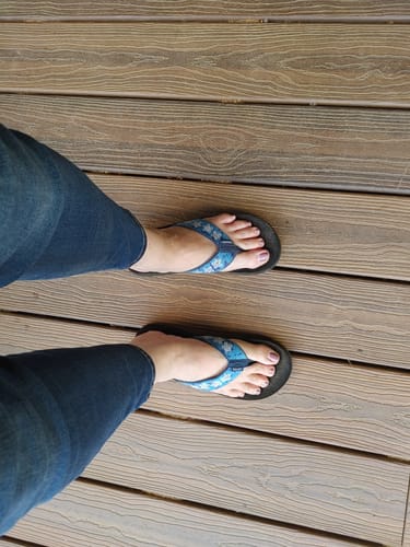 Customer photo review of Turtle Flip Flops