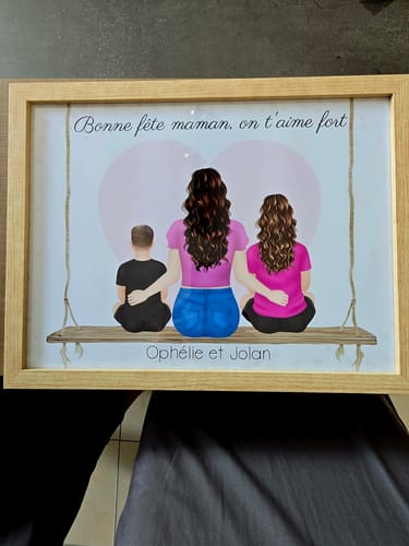Customer photo review of Affiche Personnalisée - Maman et enfants