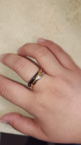 Customer photo review of Anillo Triple - Acero Inox.