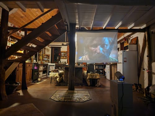 Customer photo review of MovieHub™ Ultra HD Projector + FREE Projector Screen