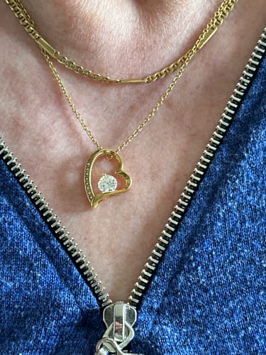 Customer photo review of Halskjede med Hjerte - Til Min Kone