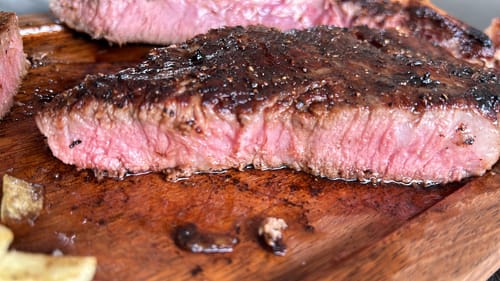 Reseña con foto de un cliente sobre Porterhouse Steak Black Brangus