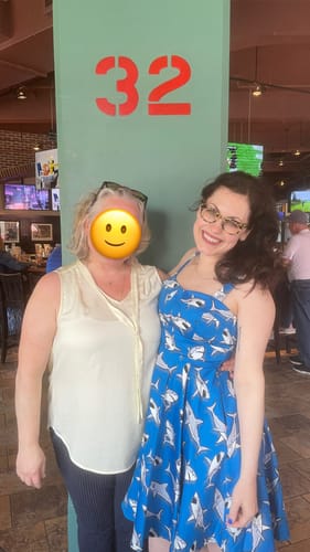 Customer photo review of Sharks Fold-Over Dress by Eva Rose