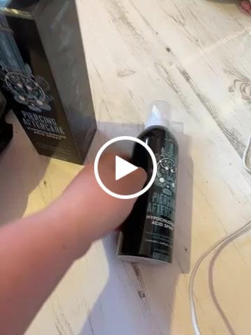 Customer video review of Piercing Aftercare Spray - Soothes & Cleanses All Piercing Types - 4oz