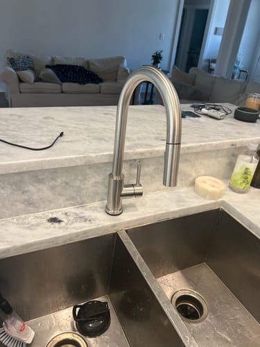 Customer photo review of Imperium Touch Control Dual Function Pull Out Spout Kitchen Faucet