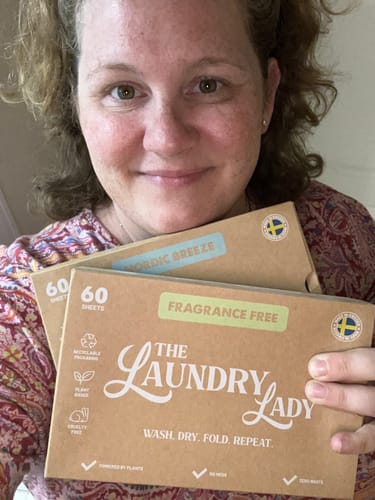 Customer photo review of Fragrance Free Laundry Sheets