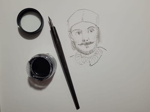 Customer photo review of Speedball - Kit Plumillas y Tinta Negra 102