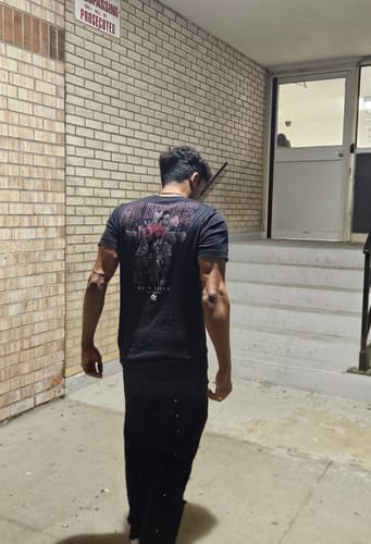 Customer photo review of Theophany 'He's Risen' Lightweight T-Shirt
