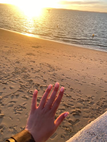 Customer photo review of MOYEN - Carré chrome beige