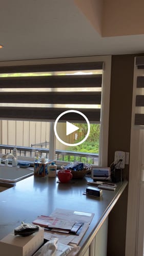 Customer video review of SmartWings Motorized Zebra Shades 85% Blackout 95mm Ingrid