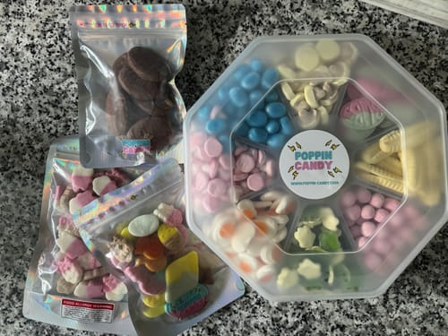Customer photo review of Poppin Candy Custom Candy Platter