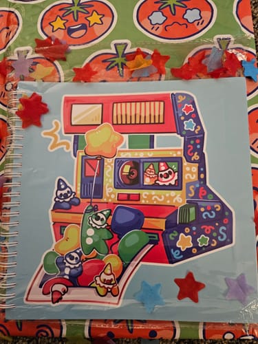 Customer photo review of Clown Polaroid Large Reusable Square Sticker Book