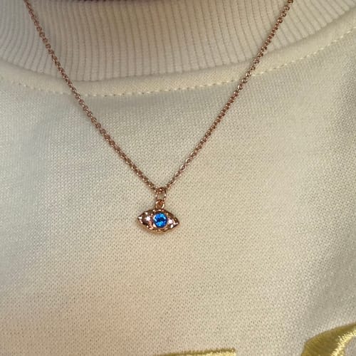 Customer photo review of Evil Eye Necklace