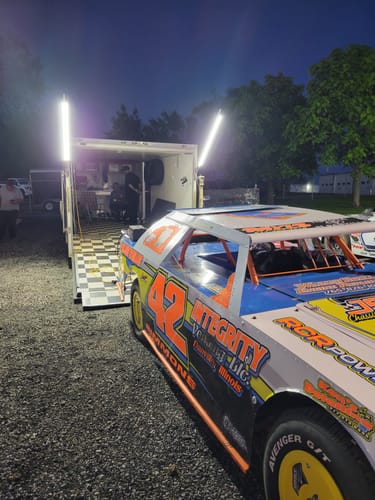 Customer photo review of Pit Light Storage Rack - 5 Foot Models