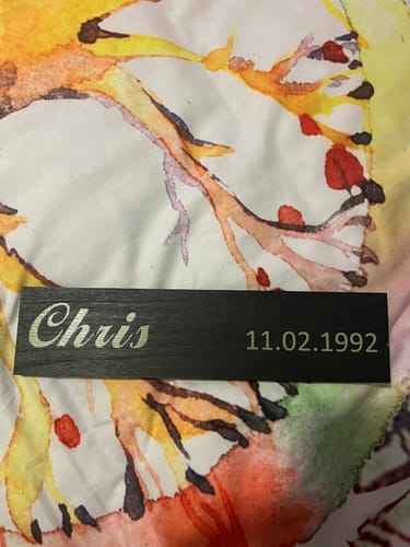 Customer photo review of Personalized Engraved Grandchildren Hanging Decorative Sign