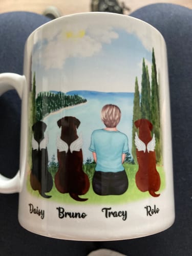 Customer photo review of Man & Dogs - Dog Dad Personalised Mug