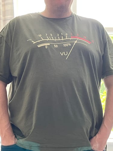 Customer photo review of Vu Meter T-Shirt