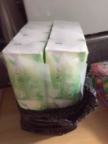 Customer photo review of 480 Sheets TC Organic Green Tea Facial Tissue Paper Towel