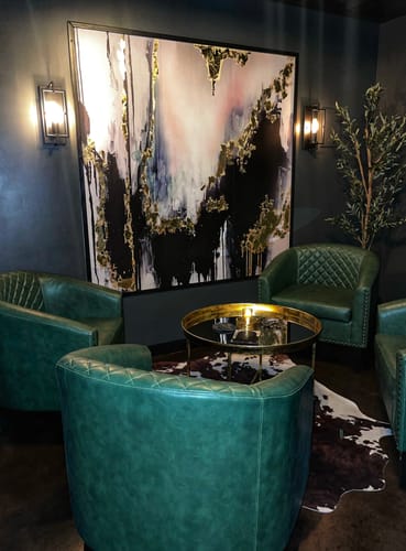 Customer photo review of Custom “Speakeasy” Wallpaper Wall Mural 5' x 5'