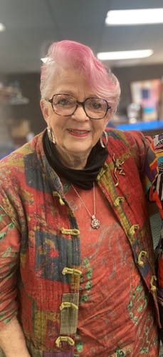 Suzanne C. review of Plus Size Wome Summer Vintage Flower Ramie Blouse image 1 out of 1