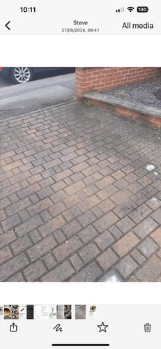 Customer photo review of Grenade Driveway Oil Stain Remover