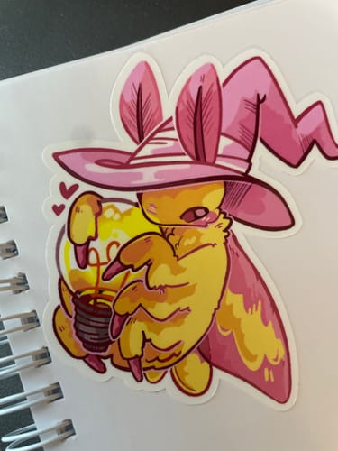 Customer photo review of Moth Witch Stickers