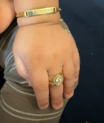 Customer photo review of *NEW* 14K Round CZ Greca Style Ring for Kids JTJ™