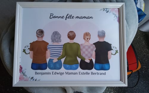 Customer photo review of Affiche Personnalisée - Maman et Enfants - Fête des mères