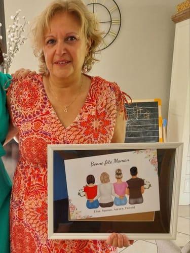Customer photo review of Affiche Personnalisée - Maman et Enfants - Fête des mères
