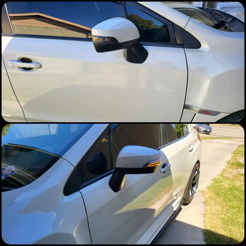 Customer photo review of 2015-21 WRX/STI Sequential LED Mirror Corner Lights