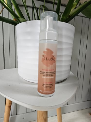 Customer photo review of Mousse autobronzante - bronzage instantané