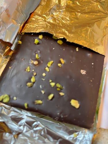 Customer photo review of Pistachio Cannoli Inspired What D' Yee Want Wednesday Bar 100g