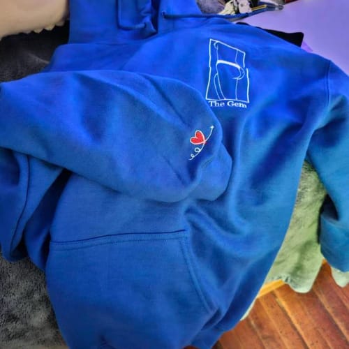 Customer photo review of Custom Embroidered Spicy Sweatshirt