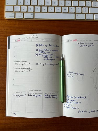 Customer photo review of Fast Brain Daily Productivity Planners - Quarterly Set