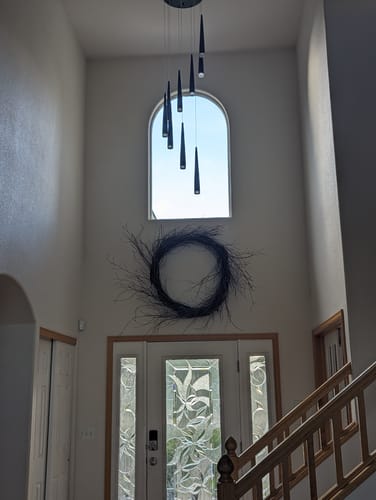 Customer photo review of WOMO Cone Spiral Cascading Chandelier-WM2204