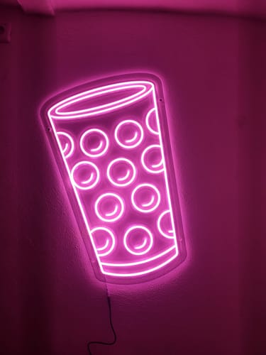 Customer photo review of Neon Dubbeglas