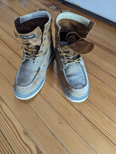 Customer photo review of 6 Inch Moc Steel Toe Boot