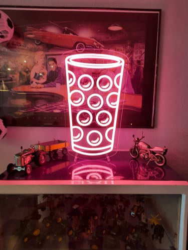 Customer photo review of Neon Dubbeglas