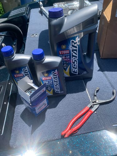 Customer photo review of Suzuki Outboard Oil Change Kit