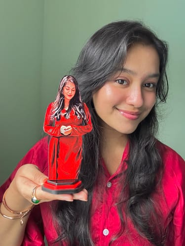 Customer photo review of Personalized Female Caricature | Perfect Gift for Loved Ones