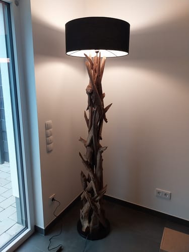 Customer photo review of Stehlampe Teakholz BLUMA | Höhe 180 cm | inkl. Lampenschirm