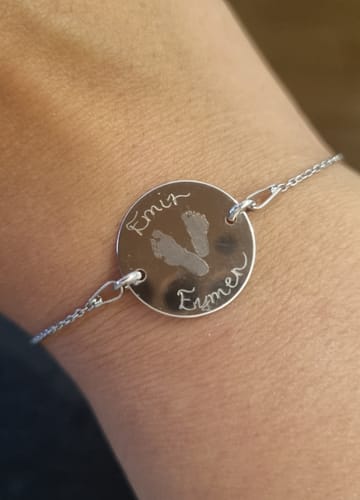 Customer photo review of Armband mit Gravur rund
