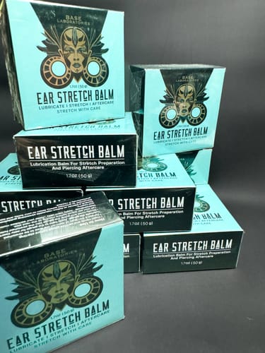 Customer photo review of Ear Stretching Lobe Balm Wholesale Bundle