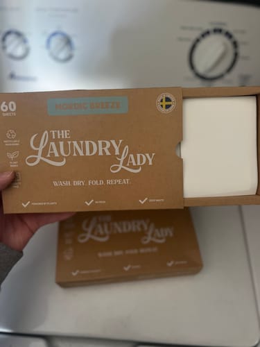 Customer photo review of Fragrance Free Laundry Sheets